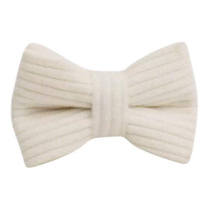 Cat Corduroy Collar Set - White