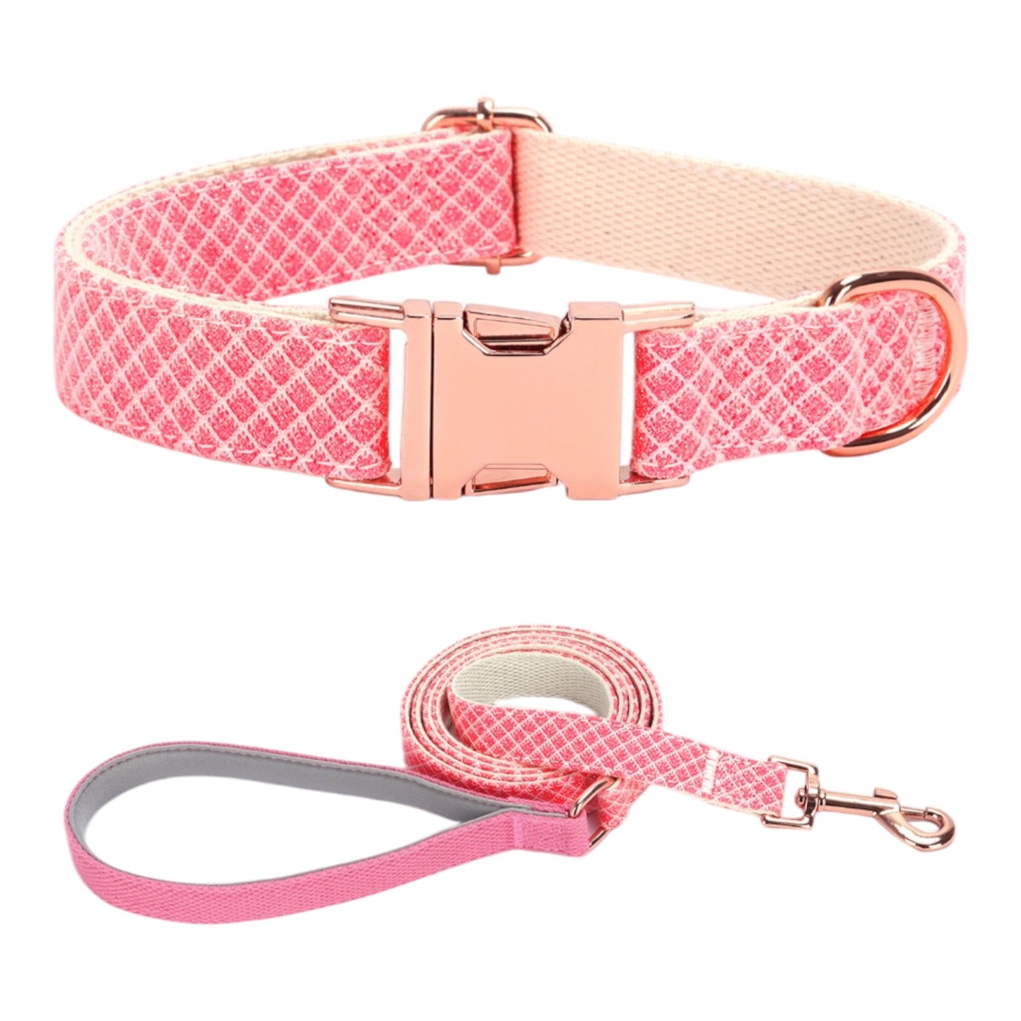 Dog Pastel Cherry Pink Collar Set