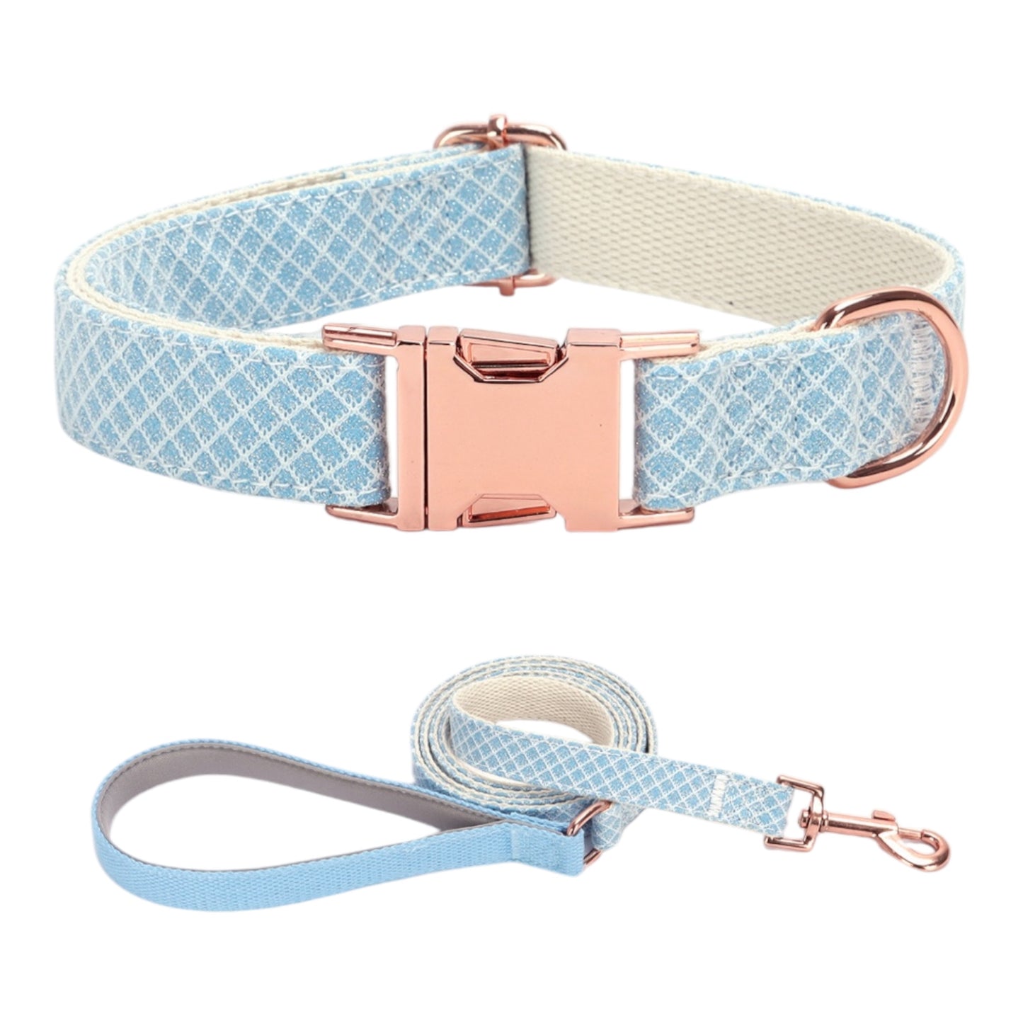 Dog Pastel Blue Collar Set