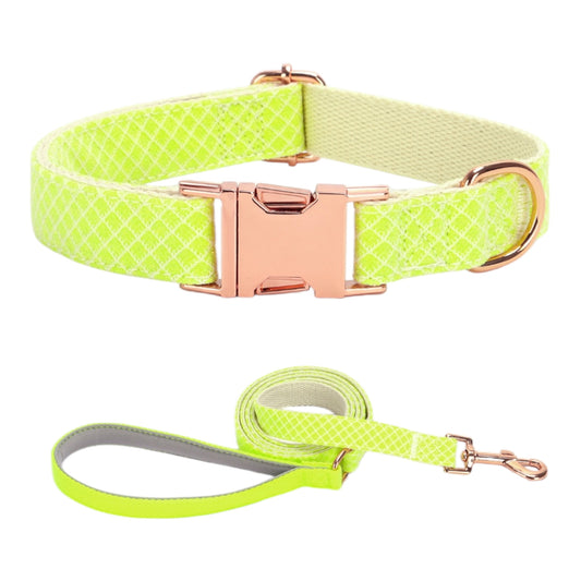 Dog Neon Yellow Collar Set